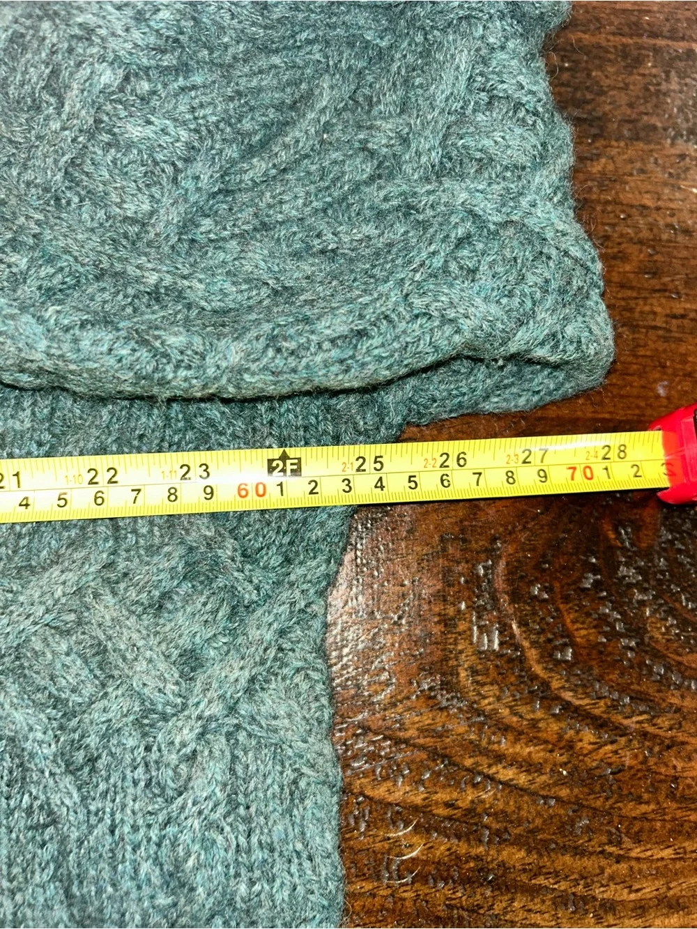 VTG 90s J Crew Oarsman Cable Fisherman Knit Sweater Size XL 100% Wool Green